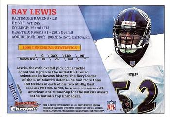 2001 Bowman Chrome - 1996 Rookies Refractor #BRC2 Ray Lewis Back