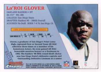 2001 Bowman Chrome - 1996 Rookies Refractor #BRC15 La'Roi Glover Back