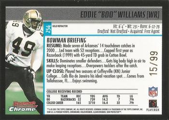 2001 Bowman Chrome - Gold Refractors #254 Eddie 