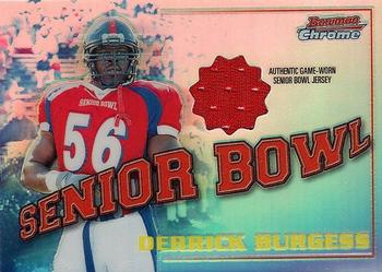 2001 Bowman Chrome - Rookie Relics #BCR-DBU Derrick Burgess Front