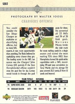 1995 Upper Deck - Special Edition #SE82 Chargers Offense Back