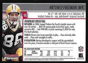 2001 Bowman Chrome - Xfractors #96 Antonio Freeman Back