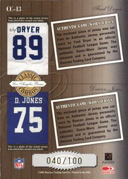 2001 Donruss Classics #CC-13A Deacon Jones / Fred Dryer Back