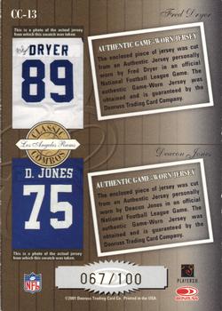 2001 Donruss Classics #CC-13B Deacon Jones / Fred Dryer Back