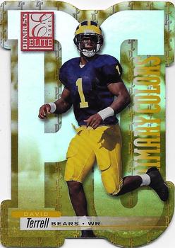 2001 Donruss Elite - Primary Colors Die Cuts Yellow #PC-18 David Terrell Front