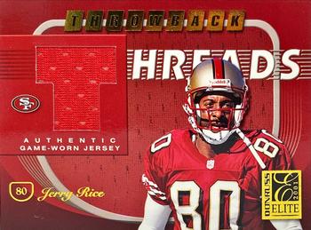 2001 Donruss Elite - Throwback Threads #TT-10 Jerry Rice Front