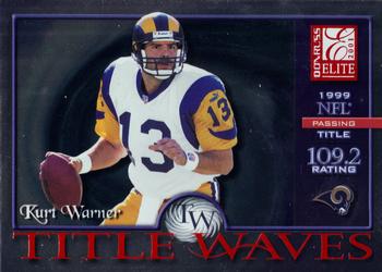 2001 Donruss Elite - Title Waves #TW-1 Kurt Warner Front