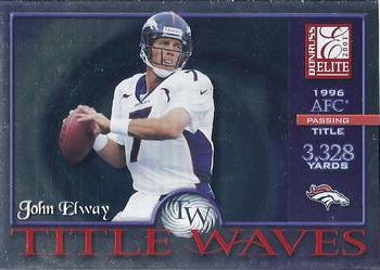 2001 Donruss Elite - Title Waves #TW-5 John Elway Front