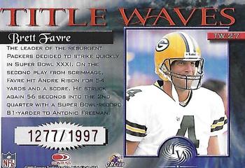 2001 Donruss Elite - Title Waves #TW-27 Brett Favre Back