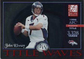 2001 Donruss Elite - Title Waves Holofoil #TW-5 John Elway Front