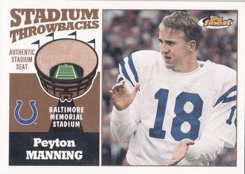 2001 Finest - Stadium Throwback Relics #FS-PM Peyton Manning Front