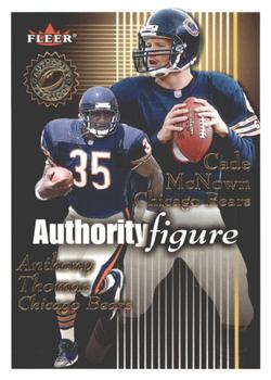 2001 Fleer Authority - Authority Figure #16 AF Anthony Thomas / Cade McNown Front