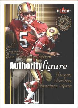2001 Fleer Authority - Authority Figure #18 AF Kevan Barlow / Jeff Garcia Front
