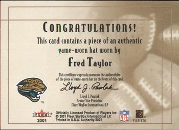 2001 Fleer Authority - Goal Line Gear #NNO Fred Taylor Back