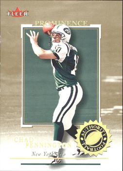 2001 Fleer Authority - Prominence SN125 #38 Chad Pennington Front