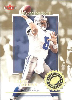 2001 Fleer Authority - Prominence SN125 #70 Troy Aikman Front