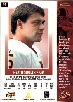 1996 Action Packed #21 Heath Shuler Back