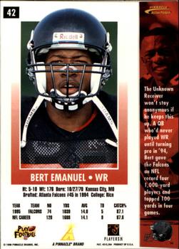 1996 Action Packed #42 Bert Emanuel Back