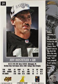 1996 Action Packed #59 Jeff Hostetler Back