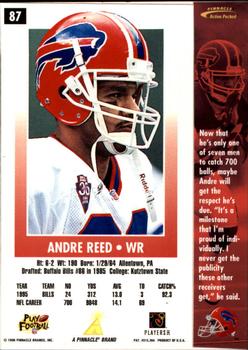 1996 Action Packed #87 Andre Reed Back
