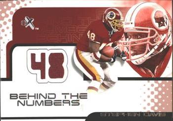 2001 Fleer E-X - Behind the Numbers #NNO Stephen Davis Front