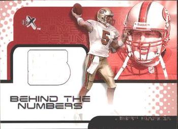 2001 Fleer E-X - Behind the Numbers #NNO Jeff Garcia Front