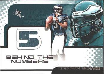 2001 Fleer E-X - Behind the Numbers #NNO Donovan McNabb Front