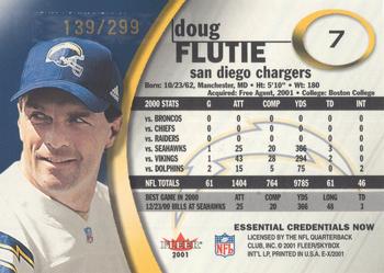 2001 Fleer E-X - Essential Credentials #7 Doug Flutie Back