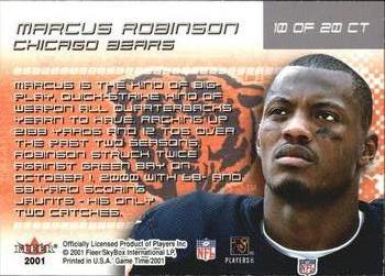 2001 Fleer Game Time - Crunch Time #10 CT Marcus Robinson Back