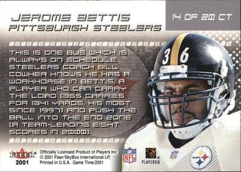 2001 Fleer Game Time - Crunch Time #14 CT Jerome Bettis Back