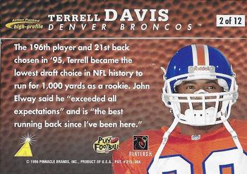 1996 Action Packed - Ball Hog #2 Terrell Davis Back