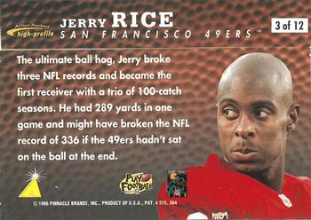 1996 Action Packed - Ball Hog #3 Jerry Rice Back