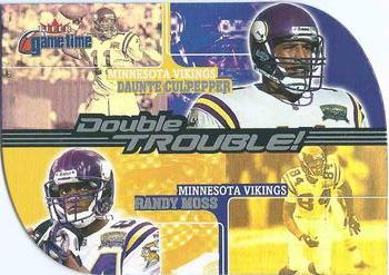 2001 Fleer Game Time - Double Trouble #1 DT Daunte Culpepper / Randy Moss Front