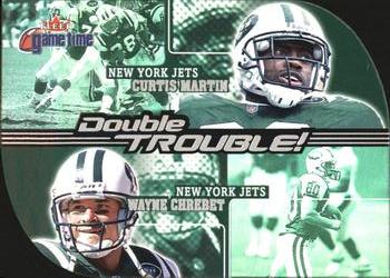 2001 Fleer Game Time - Double Trouble #12 DT Curtis Martin / Wayne Chrebet Front