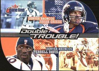 2001 Fleer Game Time - Double Trouble #15 DT Brian Griese / Terrell Davis Front