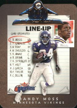 2001 Fleer Game Time - Eleven-Up #2 E Randy Moss Front