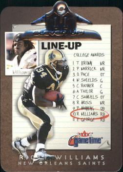 2001 Fleer Game Time - Eleven-Up #3 E Ricky Williams Front
