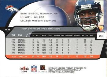 2001 Fleer Game Time - Extra #23 Rod Smith Back