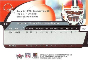 2001 Fleer Game Time - Extra #97 Courtney Brown Back
