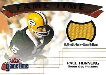 2001 Fleer Game Time - Fame Time Jerseys Red #NNO Paul Hornung Front