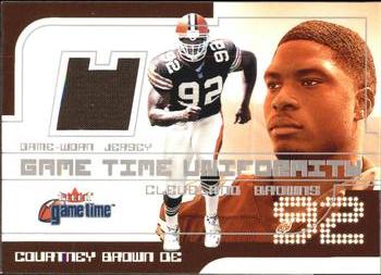 2001 Fleer Game Time - Uniformity #NNO Courtney Brown Front