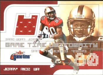 2001 Fleer Game Time - Uniformity #NNO Jerry Rice Front