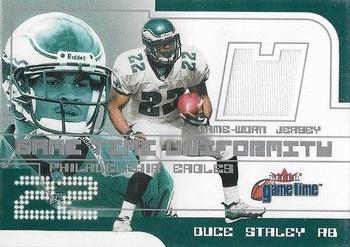 2001 Fleer Game Time - Uniformity #NNO Duce Staley Front
