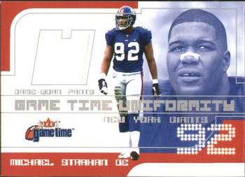 2001 Fleer Game Time - Uniformity #NNO Michael Strahan Front