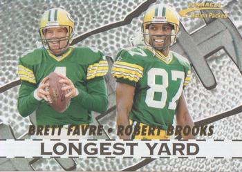 1996 Action Packed - Longest Yard #1 Brett Favre / Robert Brooks Front