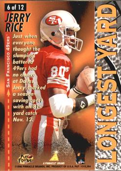 1996 Action Packed - Longest Yard #6 Jerry Rice Back