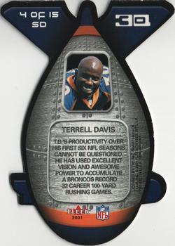 2001 Fleer Genuine - Seek and Deploy #4 SD Terrell Davis Back