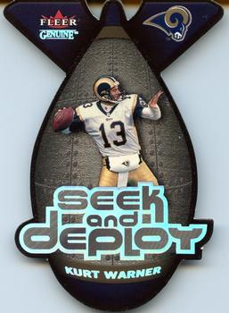 2001 Fleer Genuine - Seek and Deploy #9 SD Kurt Warner Front