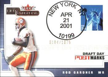 2001 Fleer Hot Prospects - Draft Day Postmarks #NNO Rod Gardner Front