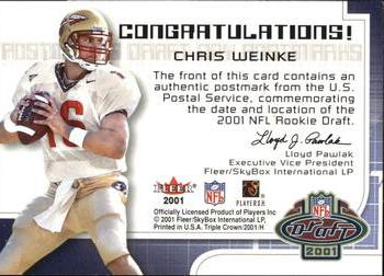 2001 Fleer Hot Prospects #NNO Chris Weinke Back